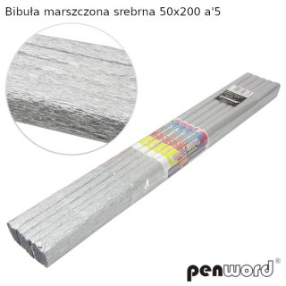 BIBUŁA MARSZCZONA SREBRNA 50x200 a5