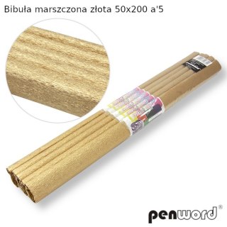 BIBUŁA MARSZCZONA ZŁOTA 50x200 a5