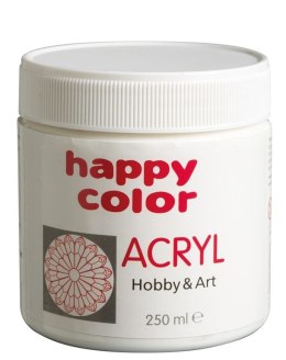 Farba akrylowa 250 ml, biel tytanowa, Happy Color