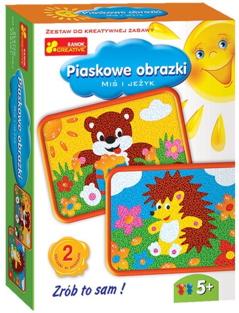 Piaskowe obrazki RANOK Miś i jeżyk