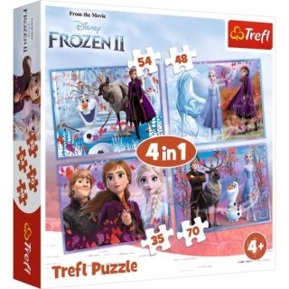 Puzzle "4w1" TREFL Kraina Lodu - Podróż w nieznane