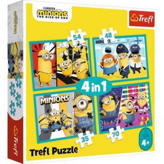 Puzzle "4w1 TREFL Wesoły świat Minionków