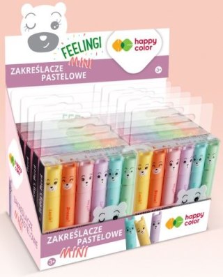 Zakreślacze mini HAPPY COLOR Feelingi, 12 szt. 6 kolorów