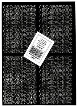Cyfry samoprzylepne ART-DRUK 7mm czarne Helvetica 10 arkuszy