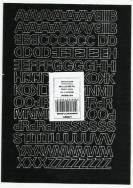 Litery samoprzylepne ART-DRUK 10mm czarne Helvetica 10 arkuszy