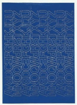 Litery samoprzylepne ART-DRUK 15mm niebieskie Helvetica 10 arkuszy