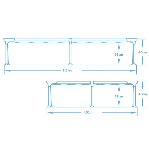 Basen ogrodowy stelażowy 221 x 150 x 43 cm Bestway 56401