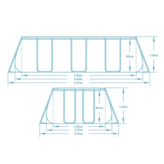 Basen ogrodowy stelażowy 404 x 201 x 100 cm 11w1 Bestway 56721