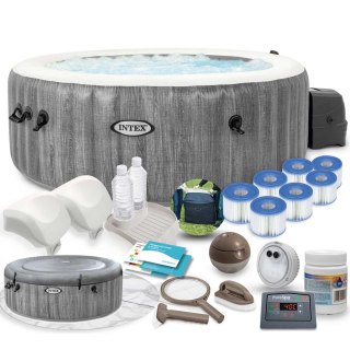 Dmuchane SPA Jacuzzi z hydromasażem 196 x 71 cm 4 os. + akcesoria premium INTEX 28440