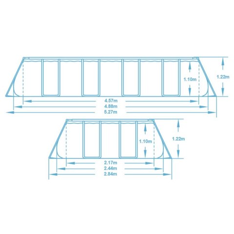 Basen ogrodowy stelażowy 488 x 244 x 122 cm zestaw 18w1 Bestway 56671
