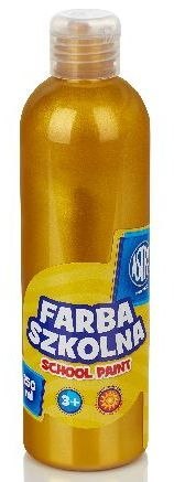 Farba szkolna Astra 250 ml - metaliczna złota