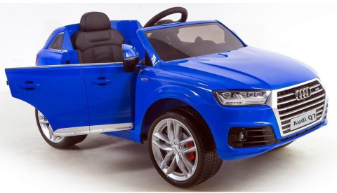 AUTO NA AKUMULATOR AUDI Q7 2.4G NA LICENCJI 2x45W + MIĘKKIE KOŁA EVA + INTELIGENTNY PILOT 2.4 Ghz + SKÓRA FOTEL LEAN