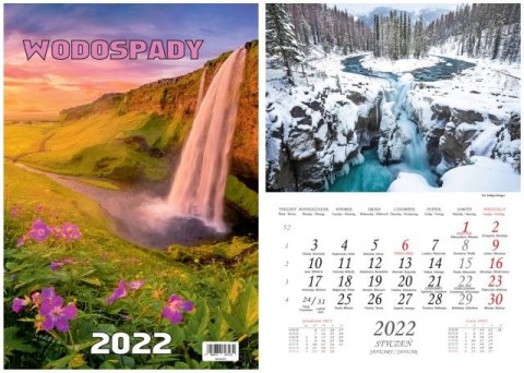 Kalendarz wieloplanszowy BESKIDY W 8 Wodospady 2024