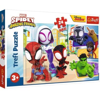 Puzzle 24 Maxi Spidey i przyjaciele TREFL