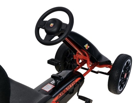 GOKART ABARTH na pedały Duże miekkie koła PA0167