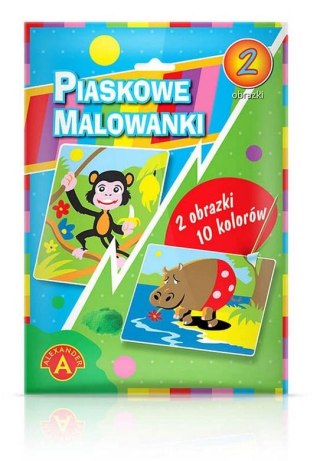 Piaskowe malowanki Hipopotam, małpa ALEX