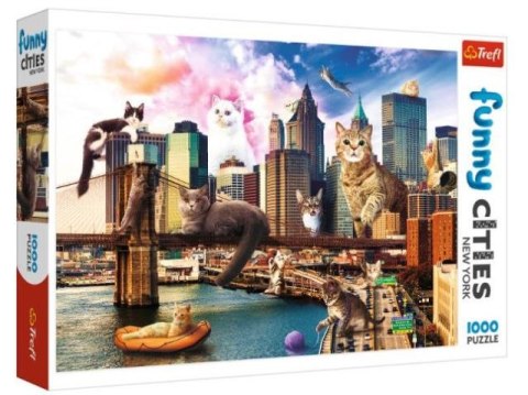 Puzzle 1000 TREFL Funny Cities - Koty w Nowym Jorku