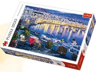 Puzzle 1500 TREFL Mykonos o zachodzie słońca