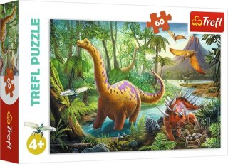 Puzzle 60 TREFL Wędrówka dinozaurów