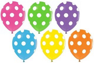 Balony BeautyxCharm, Grochy, pastel mix 12"/ 50 szt.