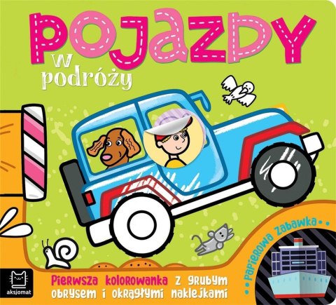 Pojazdy w podróży.. kolorowanka z grubym obrysem