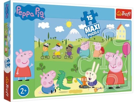 Puzzle 15 Maxi TREFL Szczęśliwy dzień Peppy