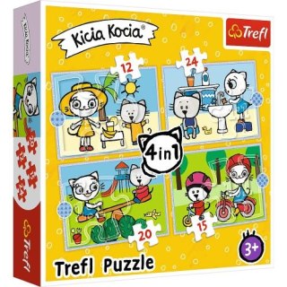 Puzzle "4w1" TREFL Kicia Kocia - Dzień Kici Koci