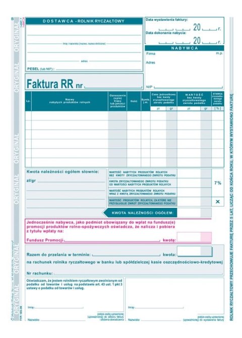 Druk-fakt.VAT RR rolnik.A5