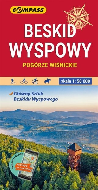 Mapa turystyczna - Beskid Wyspowy 1:50 000 w.2022