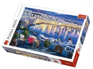 Puzzle 1500 Mykonos o zachodzie słońca TREFL