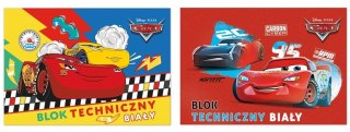 Blok techniczny A4/10K biały Cars