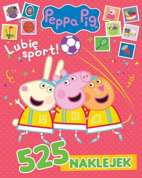 Książeczka MSZ Świnka Peppa- 525 naklejek- Lubie sport