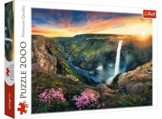 Puzzle 2000 TREFL Wodospad Haifoss, Islandia