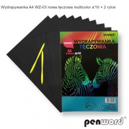 WYDRAPYWANKA A4 WZ-03 NOWA TĘCZOWA MULTICOLOR a10 + 2rylce