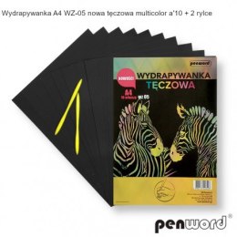WYDRAPYWANKA A4 WZ-05 NOWA TĘCZOWA MULTICOLOR a10 + 2rylce