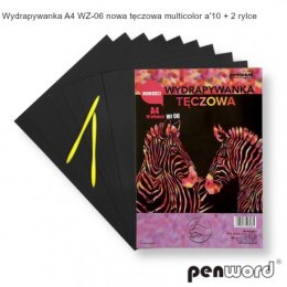 WYDRAPYWANKA A4 WZ-06 NOWA TĘCZOWA MULTICOLOR a10 + 2rylce