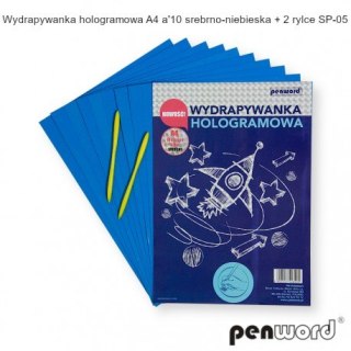 WYDRAPYWANKA HOLOGRAMOWA A4 a10 SREBRNO-NIEBISKA +2rylce SP-05