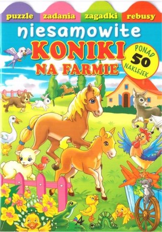 Niesamowite koniki na farmie