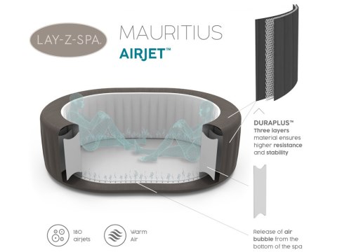 Dmuchane ogrodowe Spa Hydromasaż Mauritius 5-7 os. Bestway 60067