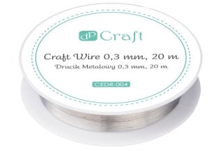 Drucik metalowy DPCRAFT 0, 3mm 20m - srebrny