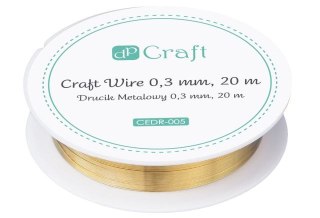 Drucik metalowy DPCRAFT 0, 3mm 20m - złoty