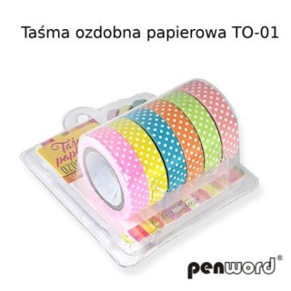 TAŚMA OZDOBNA TO-01 PAPIEROWA 10mmx6m A6