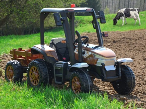 Duży Traktor dla dzieci z przyczepą 4x4 pilot