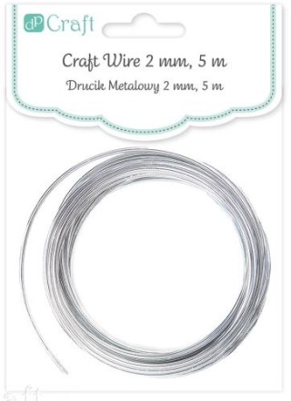 DRUCIK METALOWY 2 MM, 5 M - SREBRNY