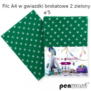 FILC A4 W GWIAZDKI BROKATOWE 2 ZIELONY a5