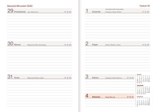 Kalendarz nauczyciela WN A5 tygodniowy, Vivella CZARNY 2024/25