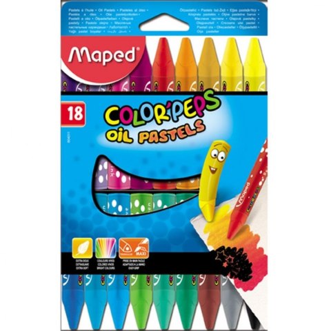 Kredki pastele olejne MAPED Colorpeps 18szt.