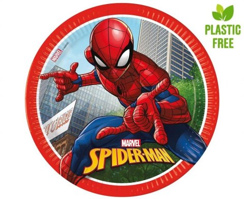 Talerzyki papierowe Spiderman 23cm 8szt