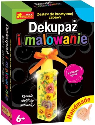 Dekupaż i malowanie RANOK Delikatne Kwitnący ogród