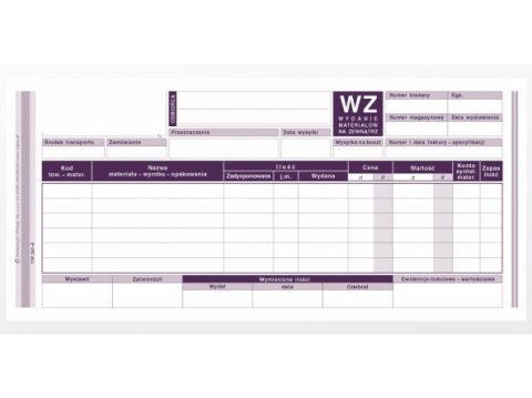 Druk 351-8 WZ wydanie materiałów na zewnątrz 1/3 A4